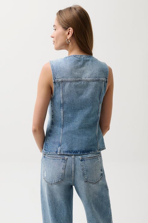 Pistola- GIA DENIM VEST - HAZY