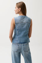 Pistola- Gia Denim Vest - Hazy