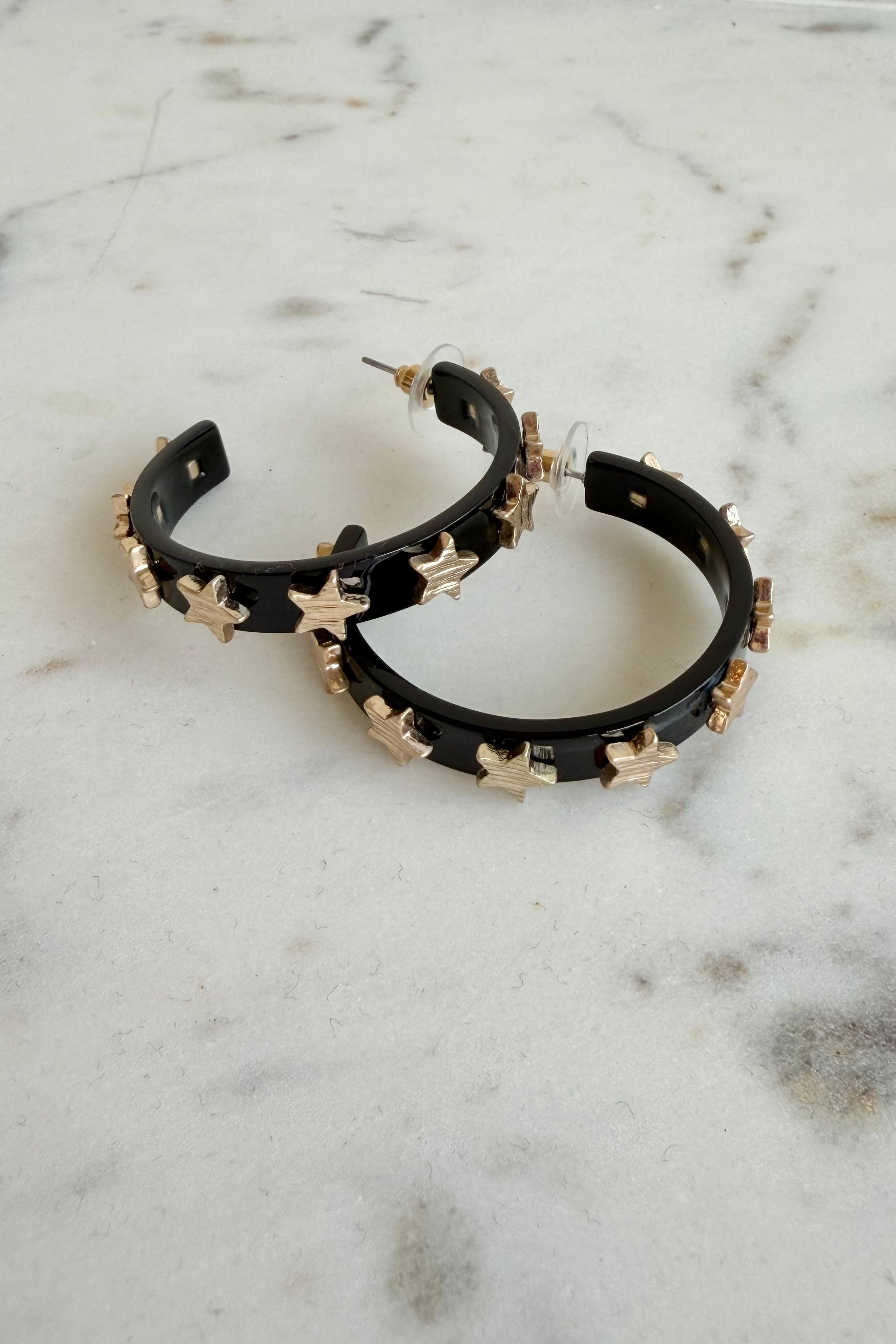 Count Your Lucky Star Hoop Earrings