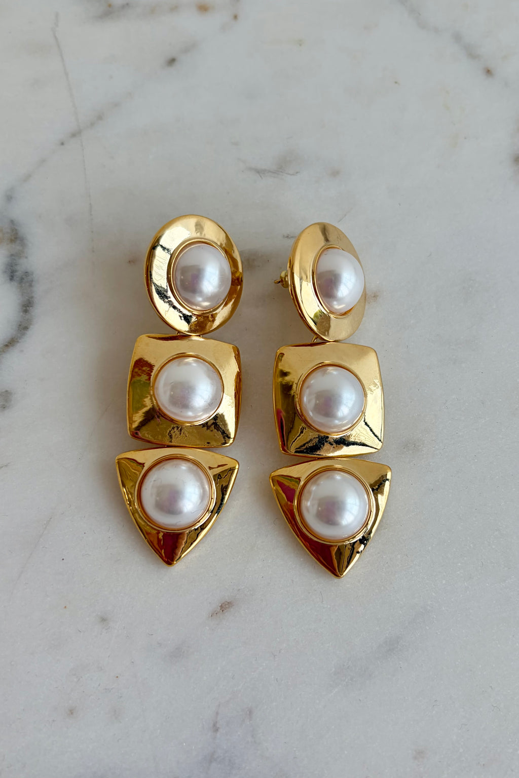 Uptown Pearl Drop Earrings