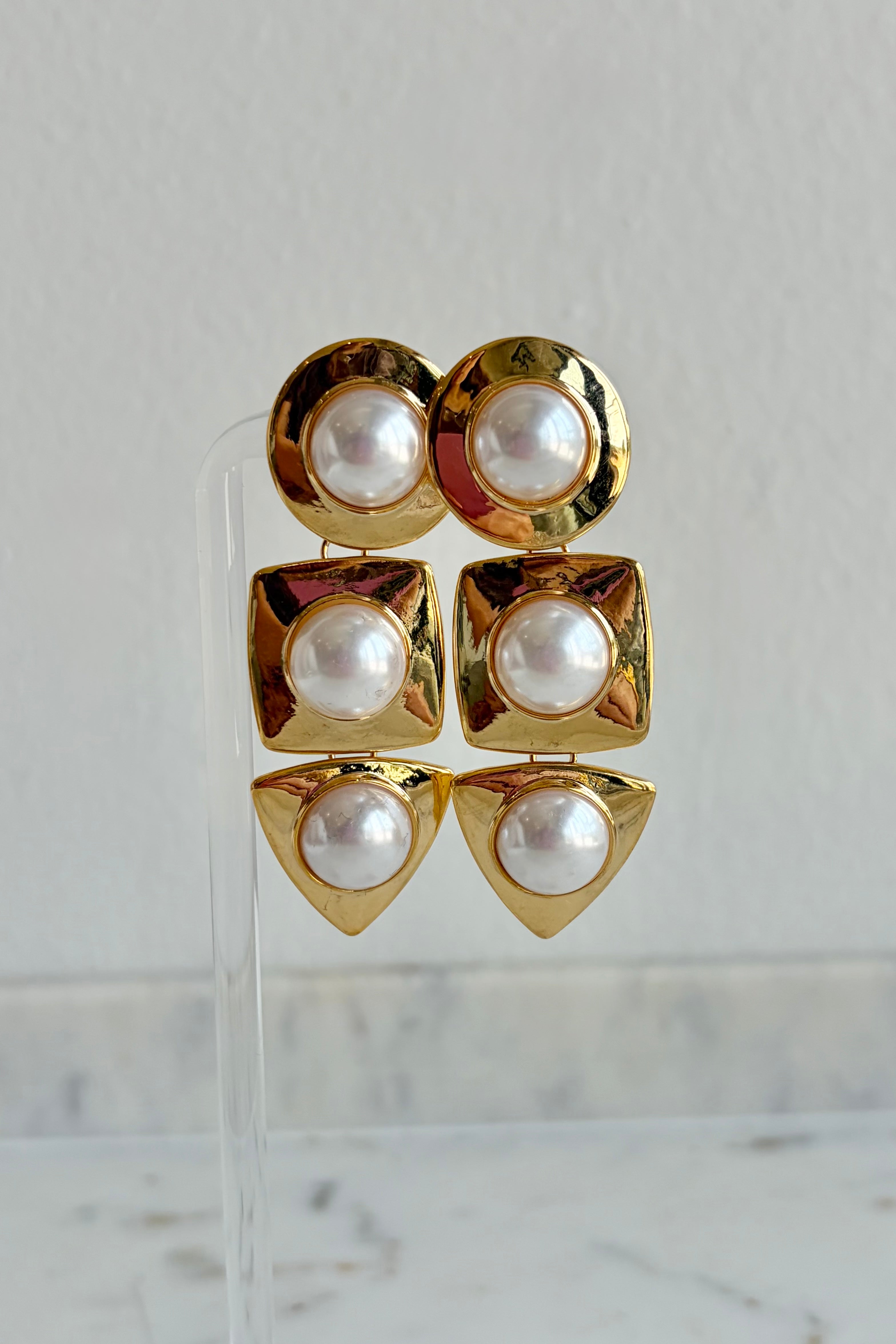 Uptown Pearl Drop Earrings