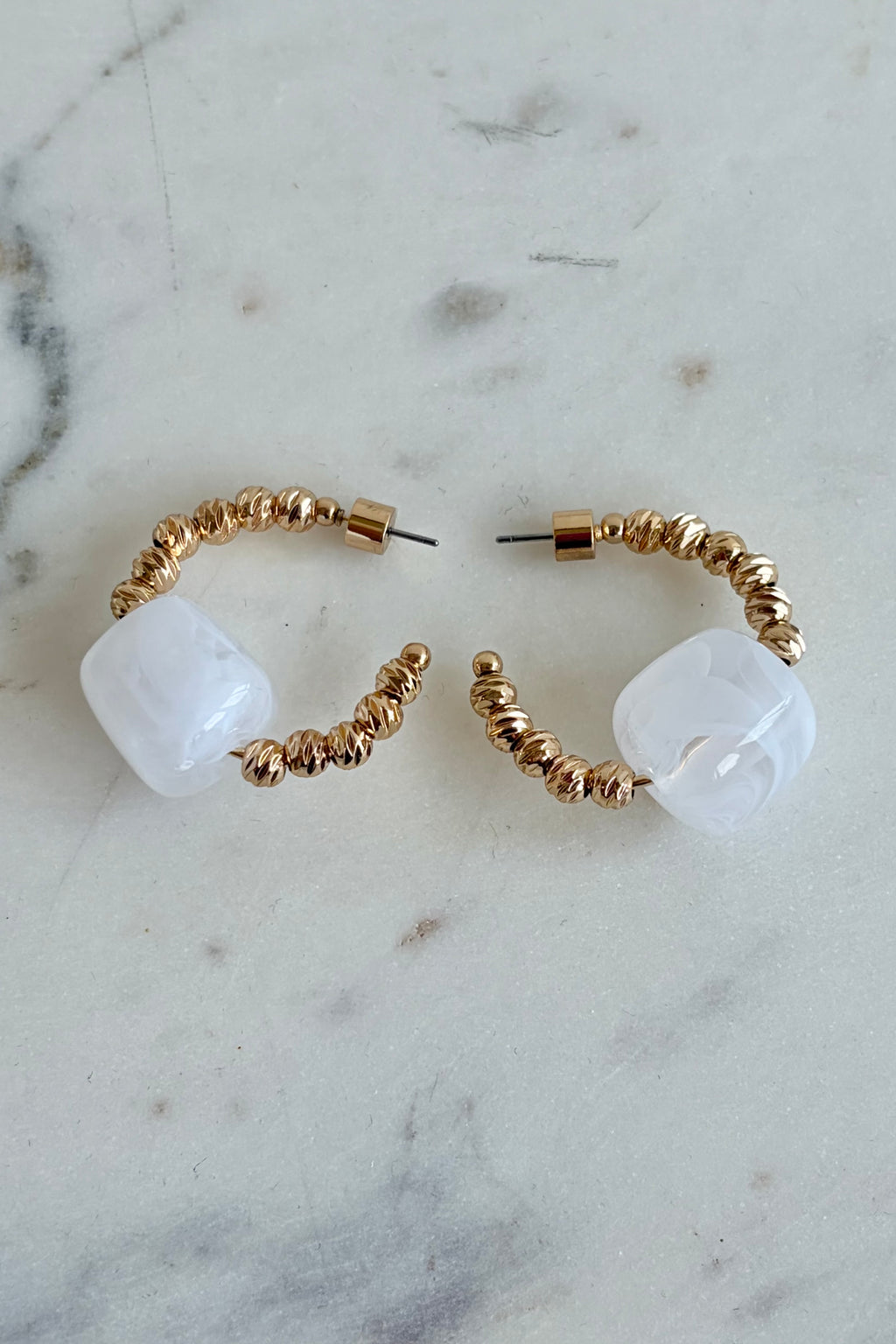 Gemdrop Hoop Earrings
