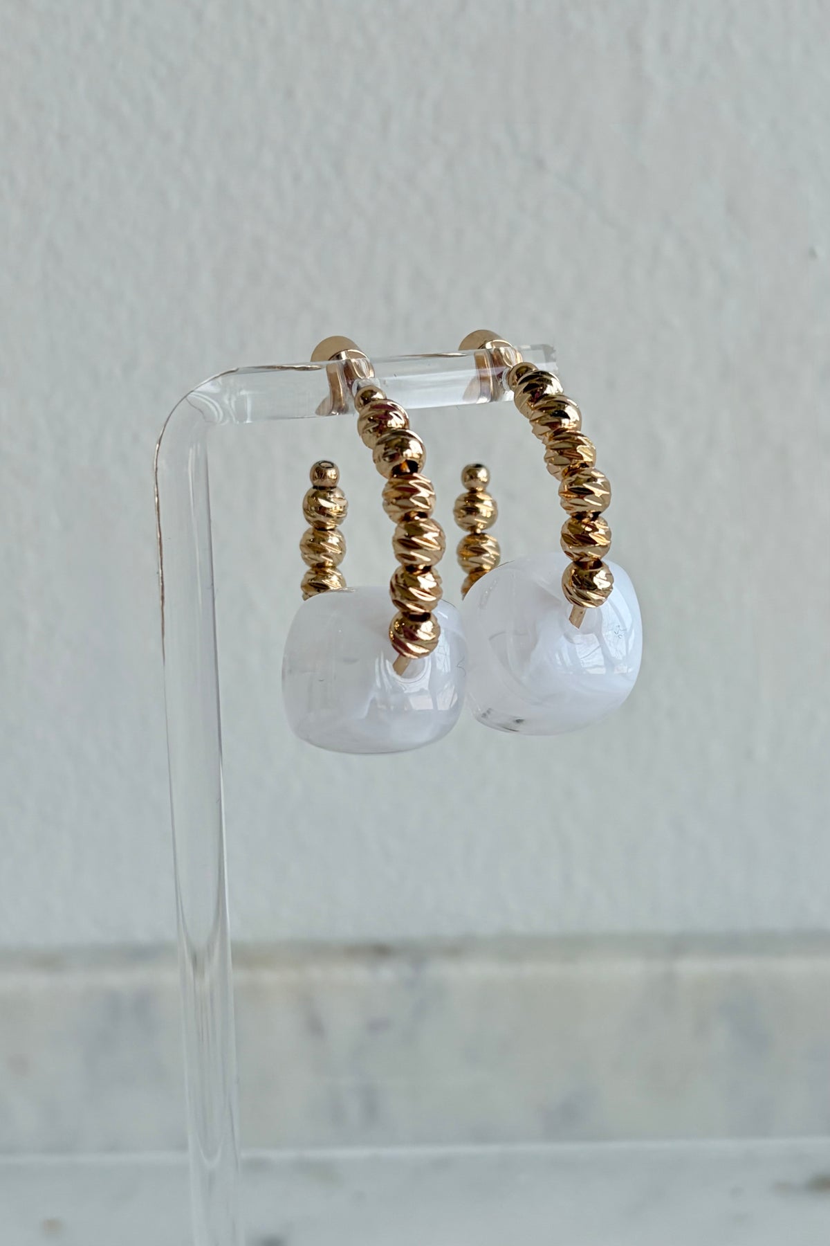 Gemdrop Hoop Earrings