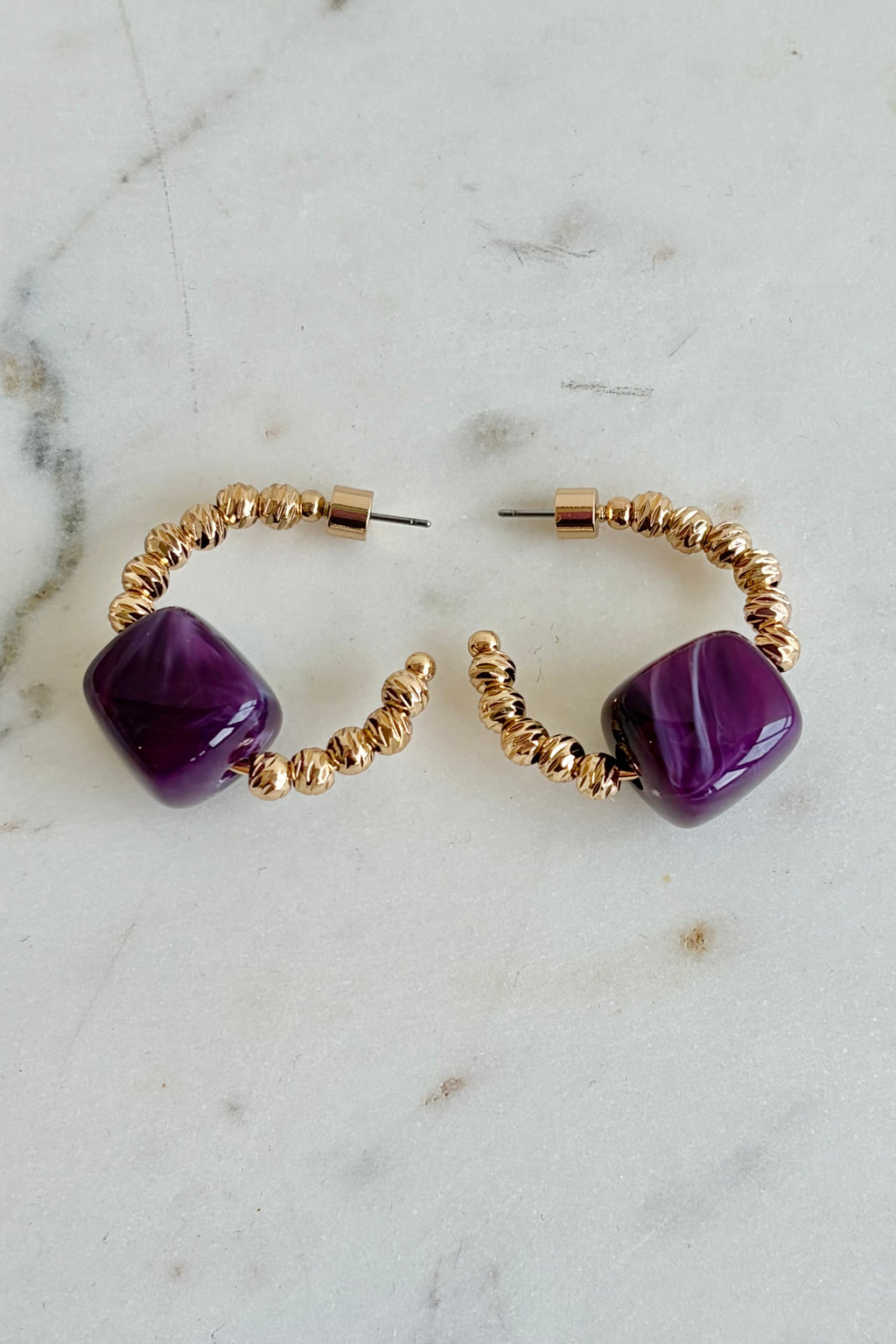 Gemdrop Hoop Earrings