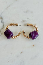 Gemdrop Hoop Earrings