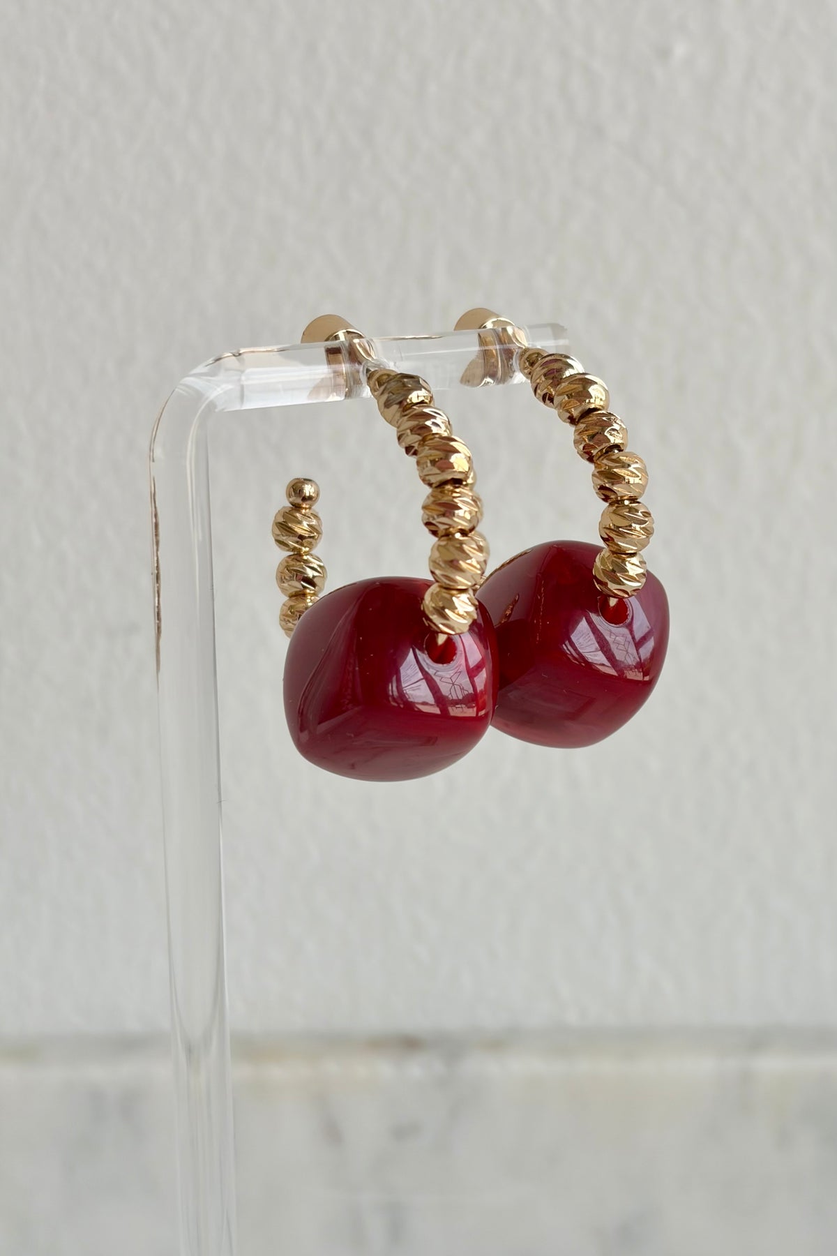 Gemdrop Hoop Earrings