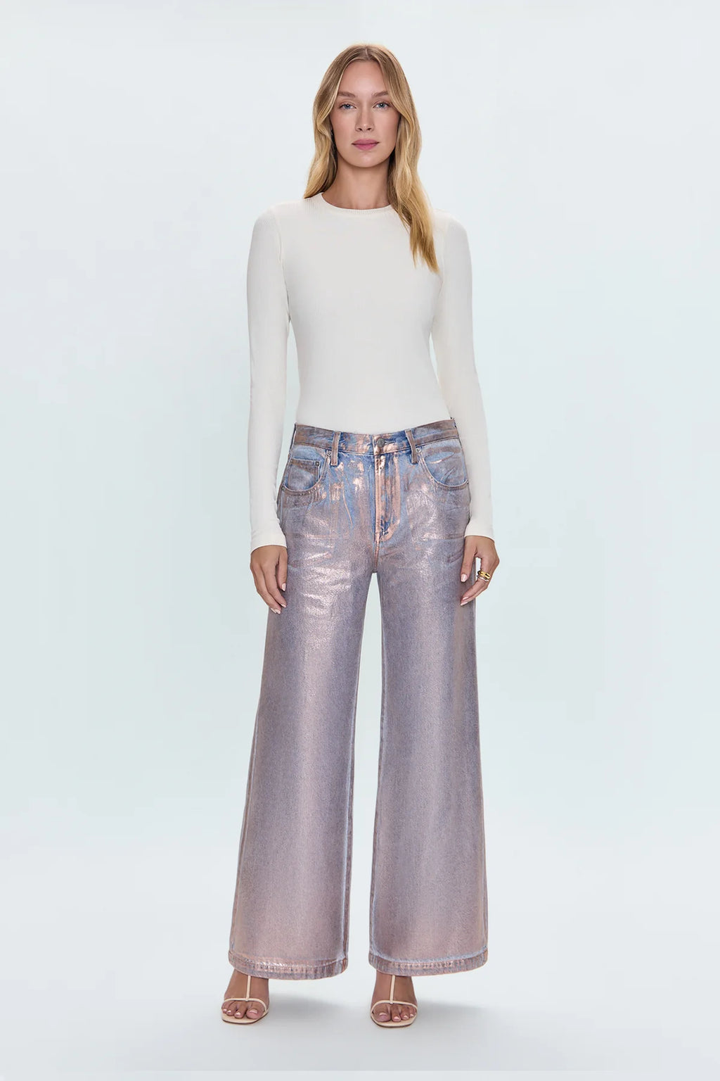 Jayden Low Slung Palazzo- Tinsel