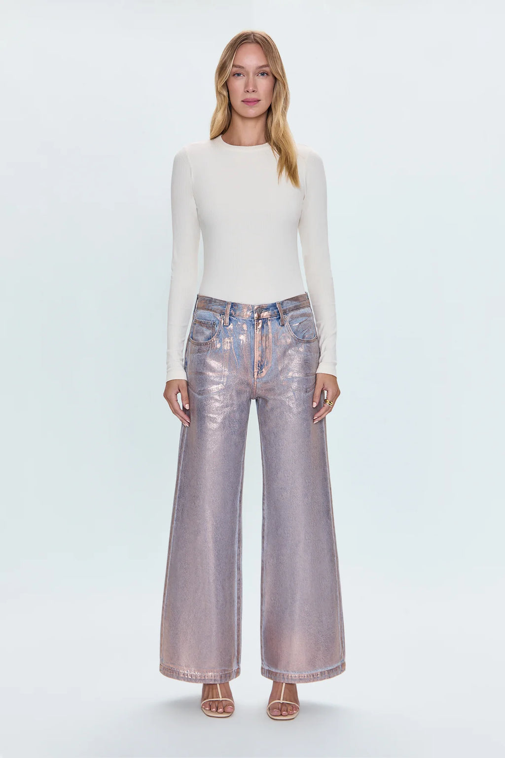 Jayden Low Slung Palazzo- Tinsel