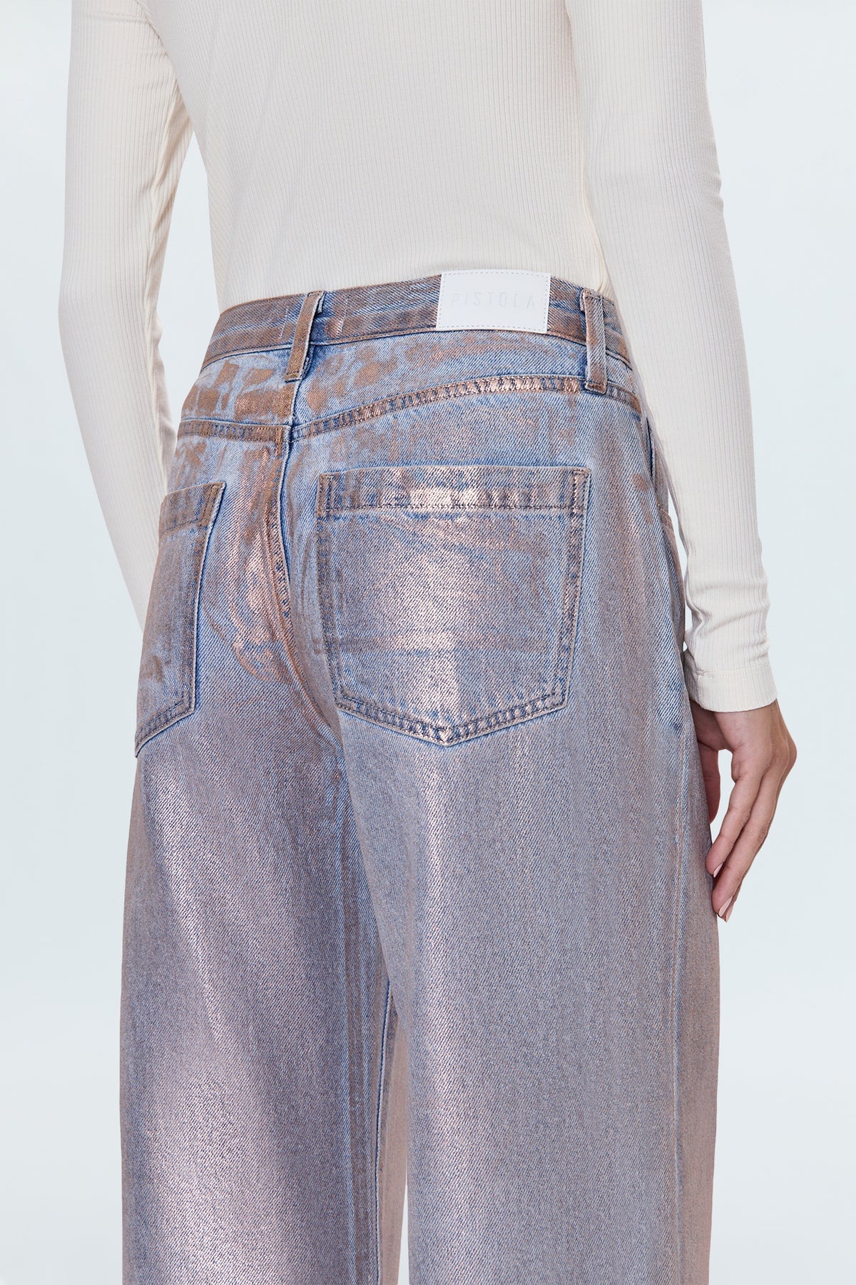 Jayden Low Slung Palazzo- Tinsel