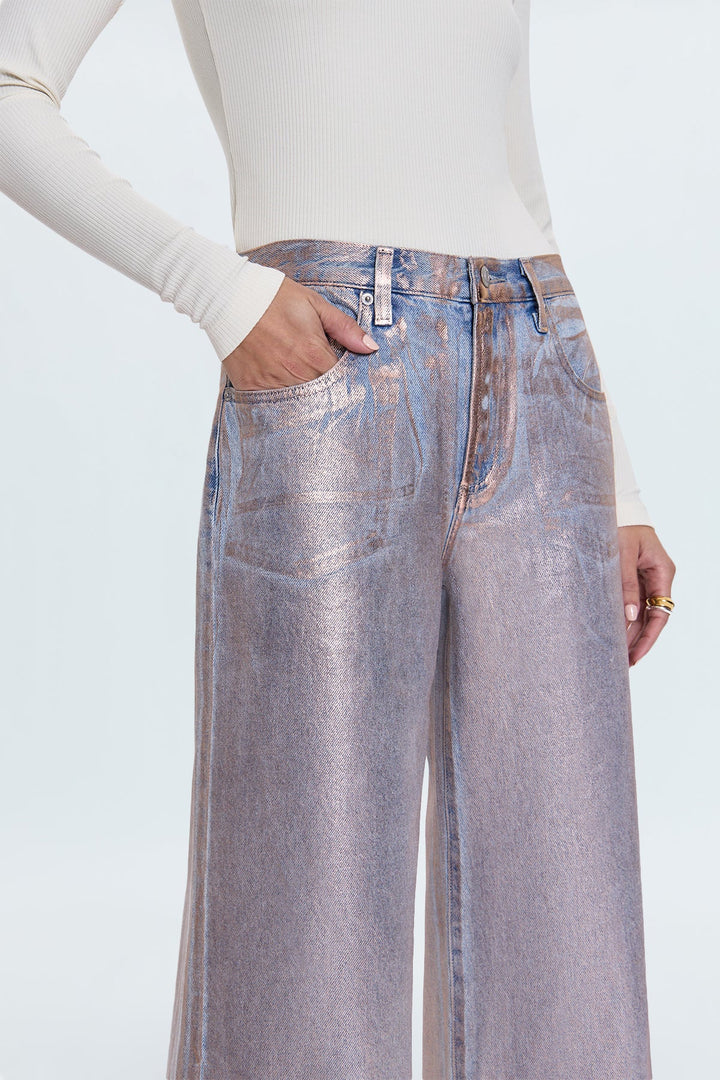 JADYN LOW SLUNG PALAZZO - TINSEL
