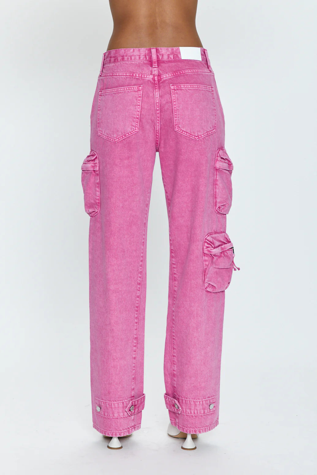 Pistola- Bobbie Utility Mid Rise Loose Straight Cargo- Pink Garnet