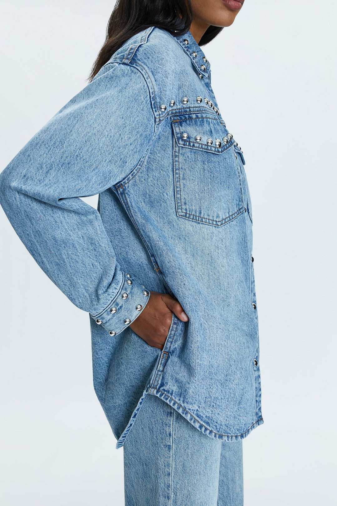 Pistola- MANDY DENIM SHACKET - SATELLITE.