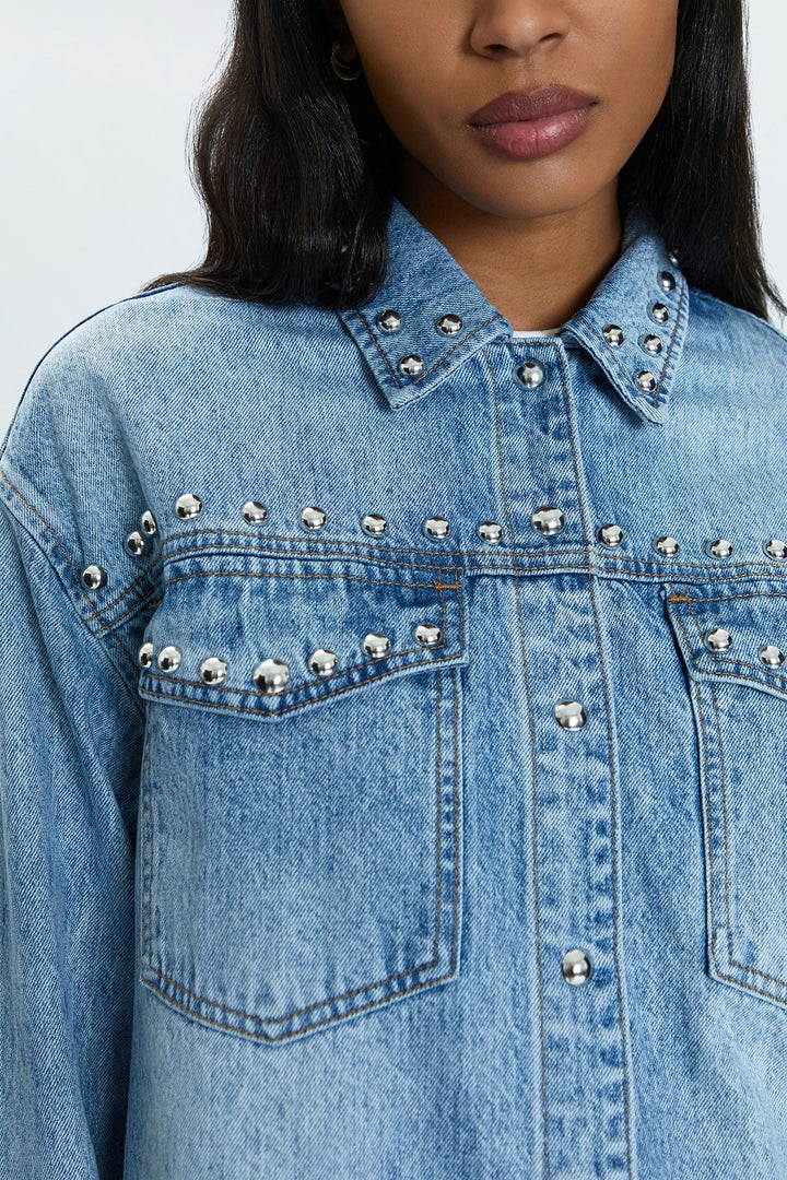 Pistola- MANDY DENIM SHACKET - SATELLITE.
