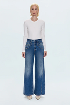 Pistola Caleb Stacked Waist Jean- Echo