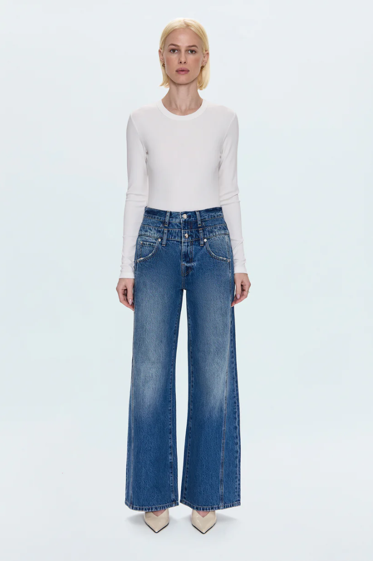 Pistola Caleb Stacked Waist Jean- Echo
