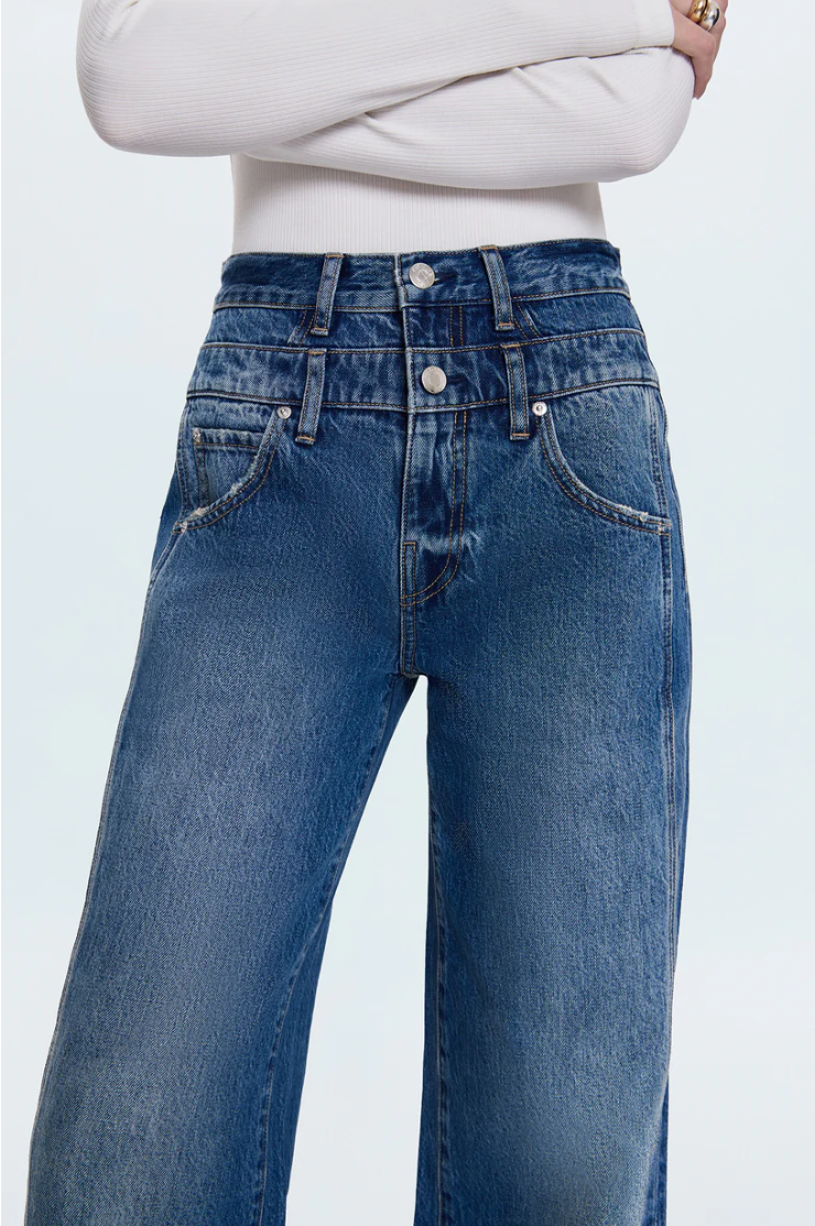 The Caleb Stacked Waist Jean- Echo