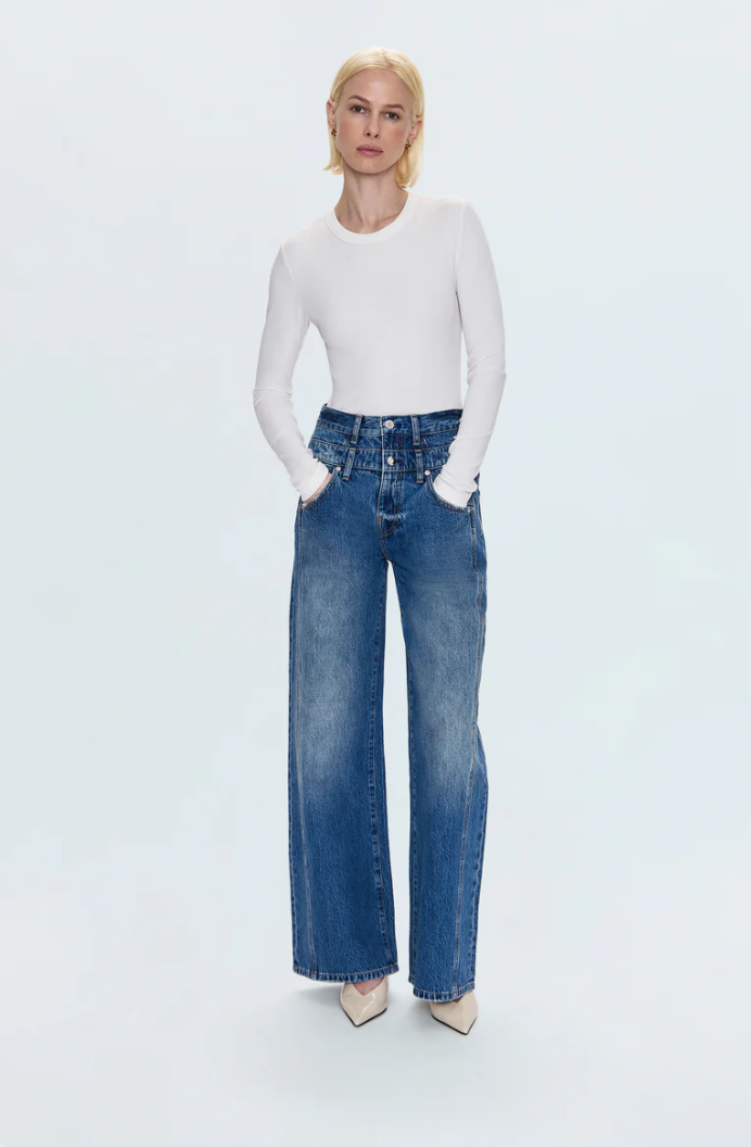 Pistola Caleb Stacked Waist Jean- Echo