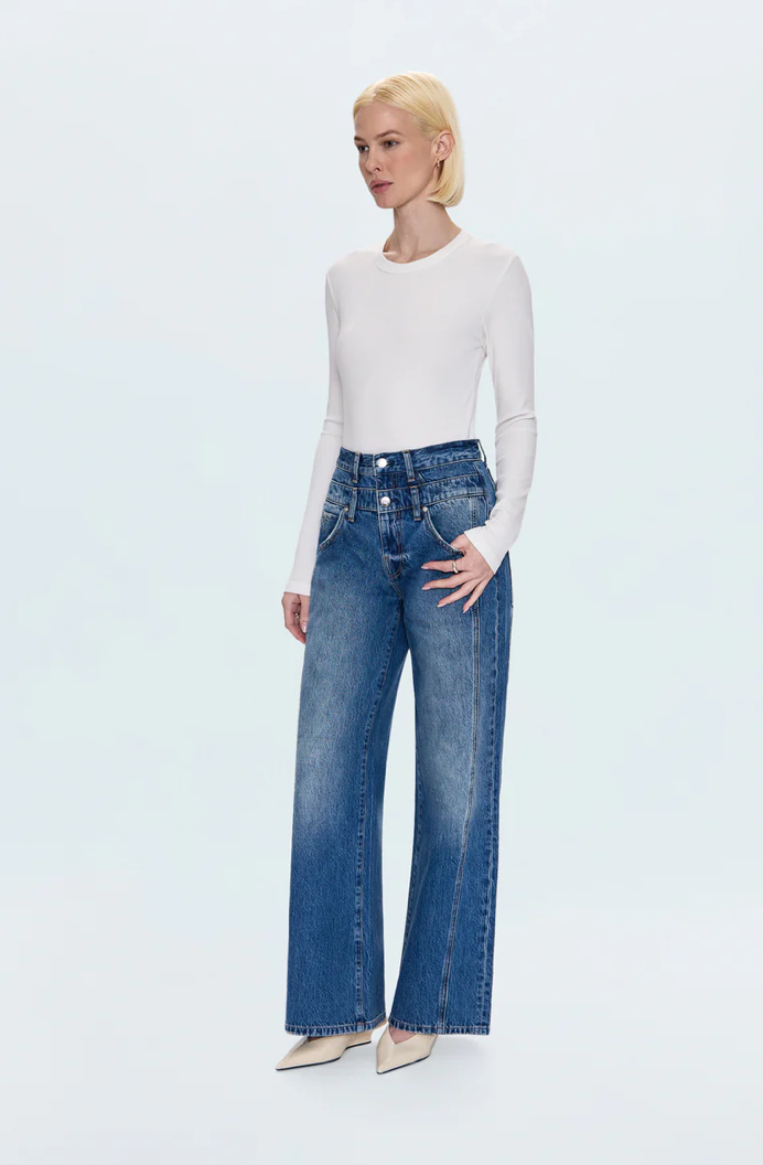 Pistola Caleb Stacked Waist Jean- Echo