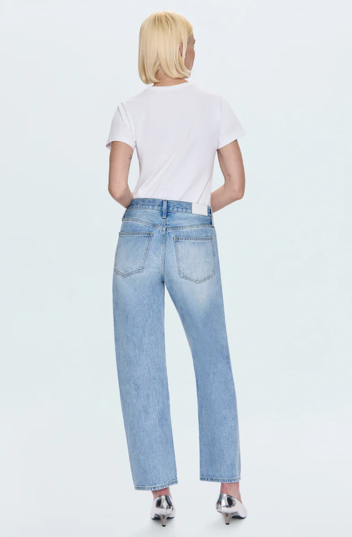 Lexi Bowed Straight Jeans - Aries