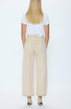 Pistola- Tate Crop Bowed Wide Leg Jeans- Dune
