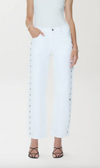 Pistola- Lexi Mid Rise Bowed Straight - Vivid White
