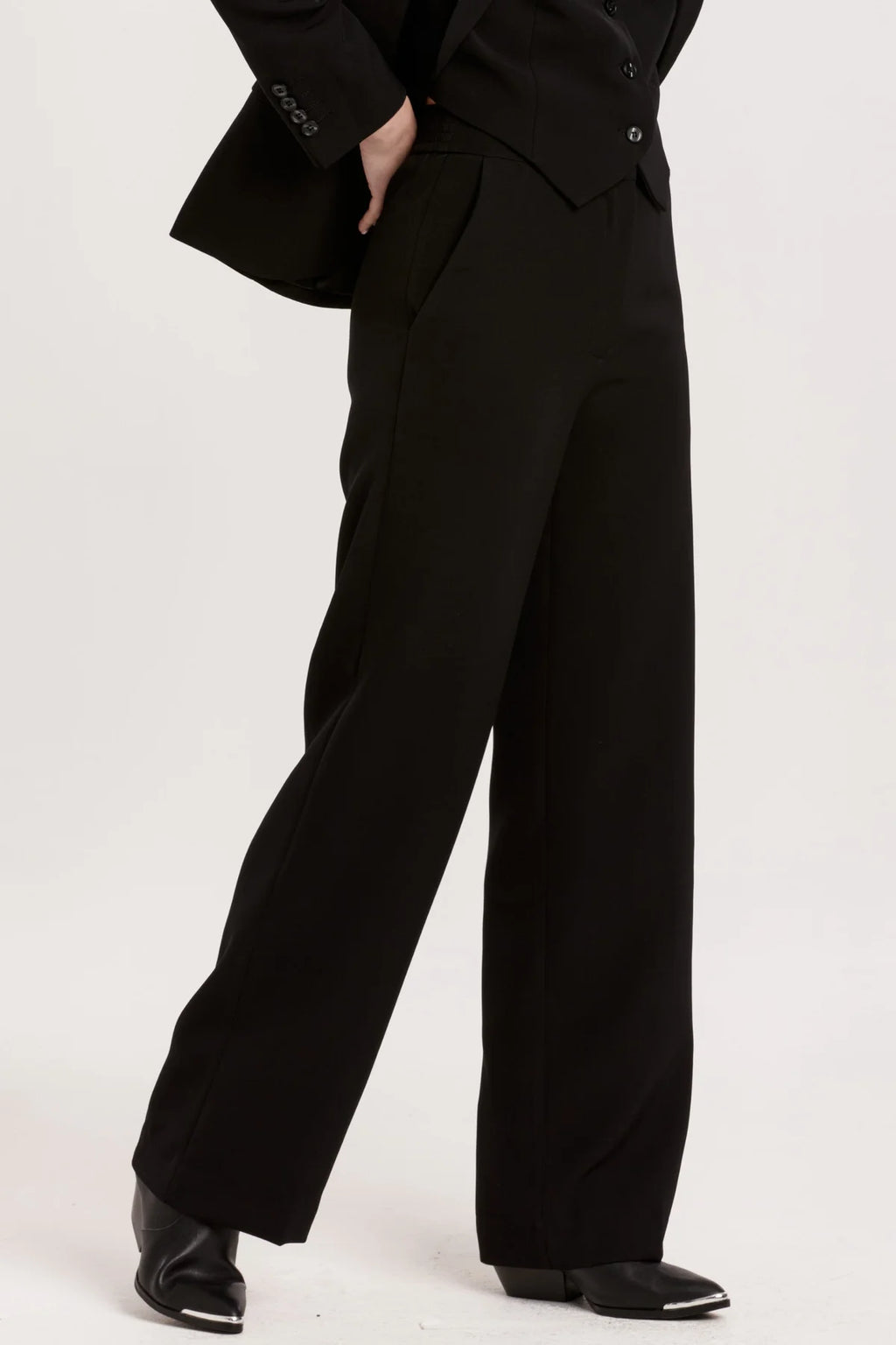 Azula Elastic Waist Trousers- Black