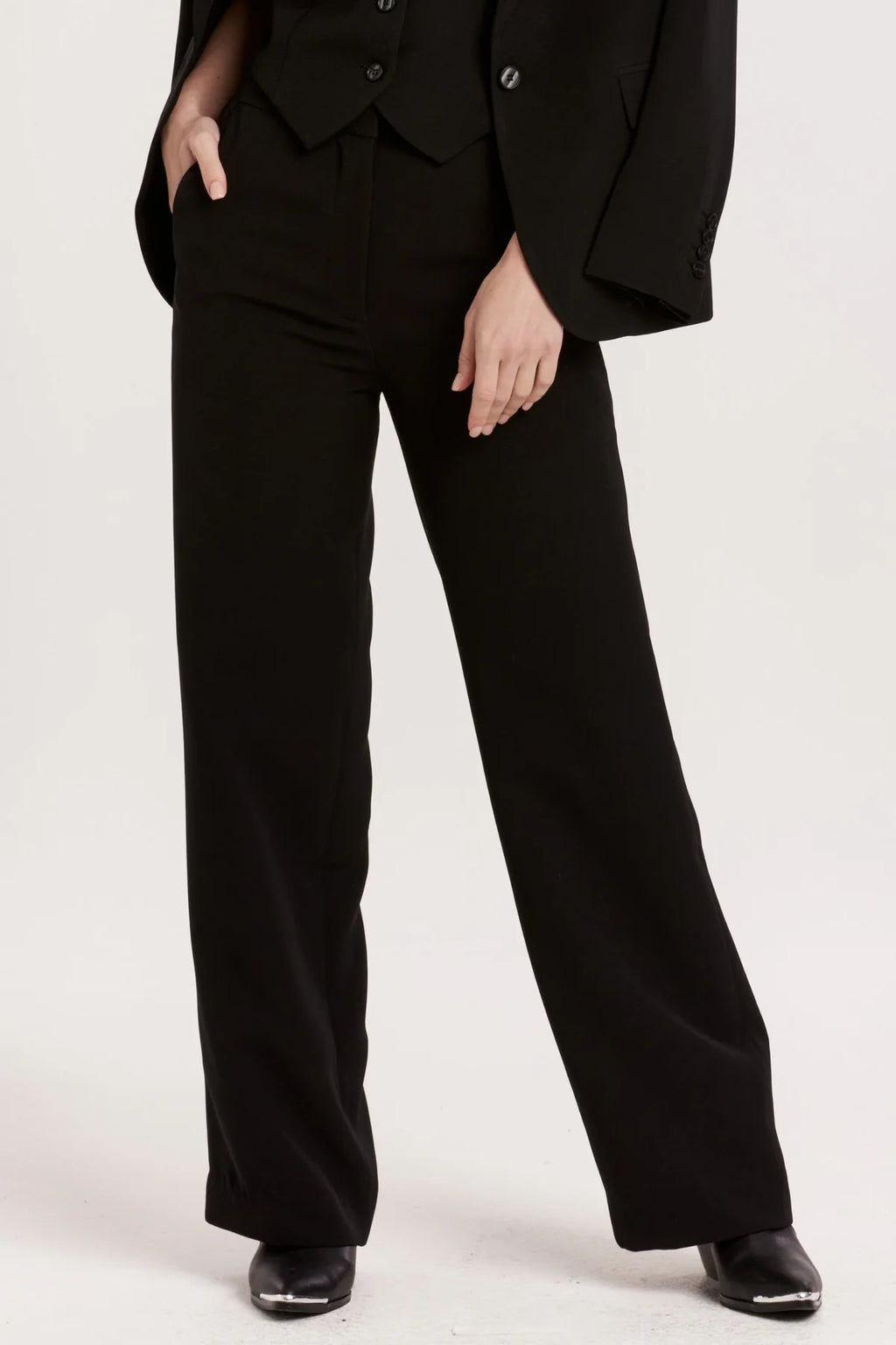 Azula Elastic Waist Trousers- Black