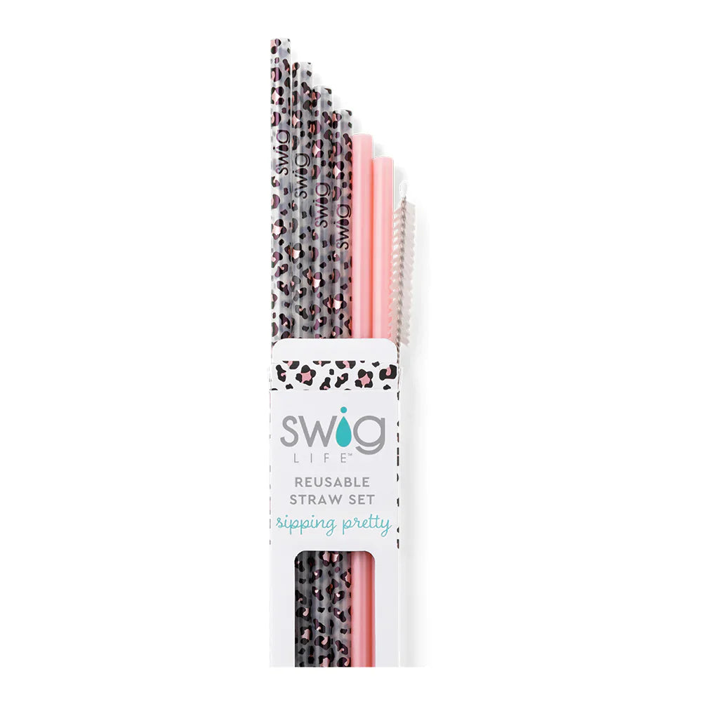 Swig: Luxy Leopard Reusable Straws