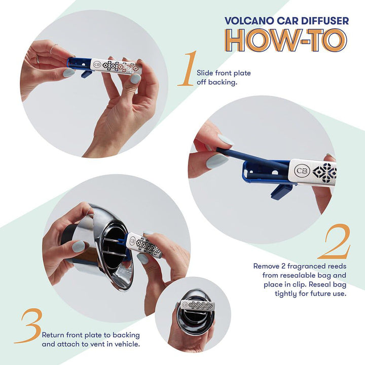 Capri Blue - Car Diffuser + Refill - Volcano